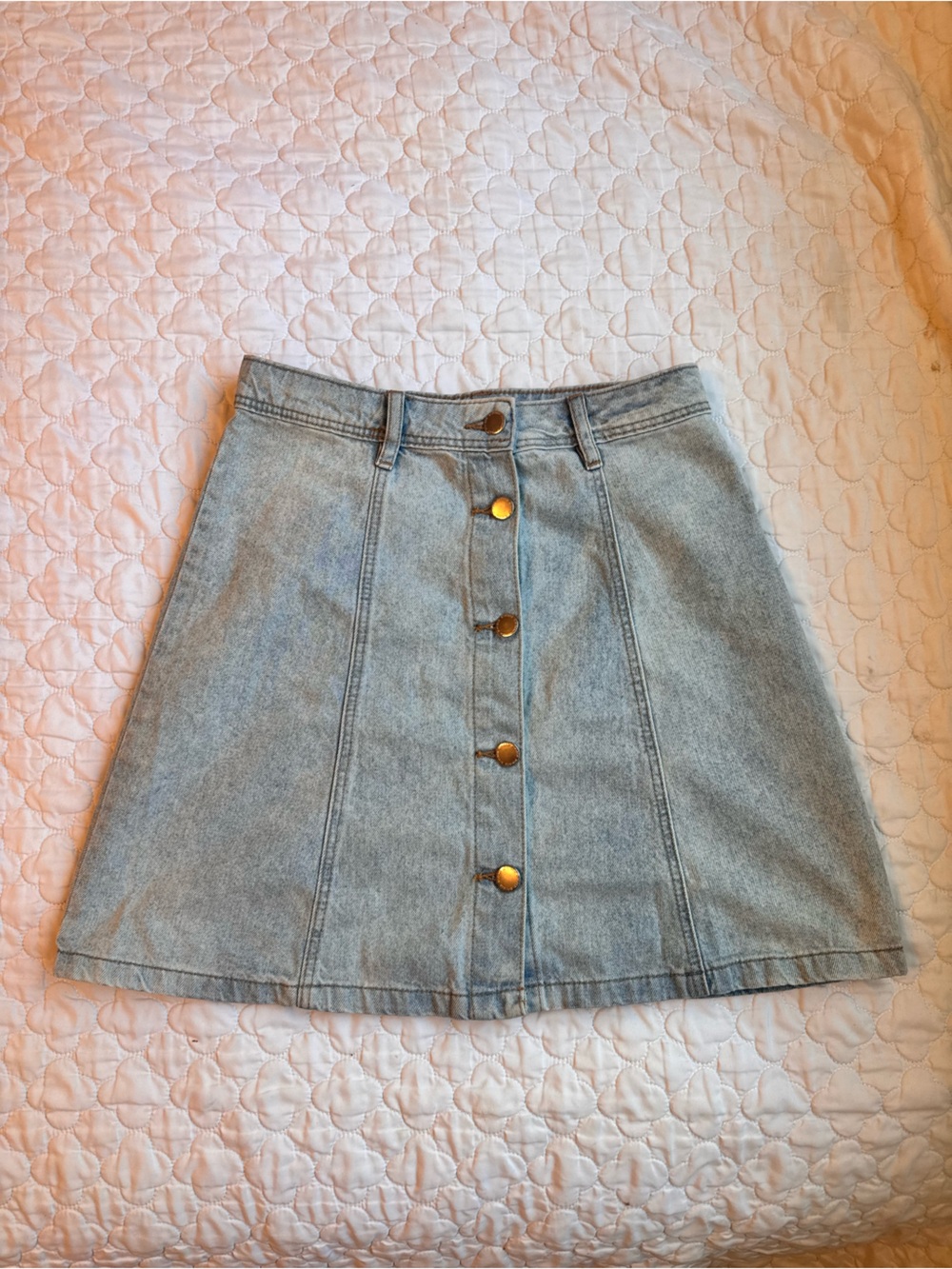 H&M Denim Button-Front mini skirt